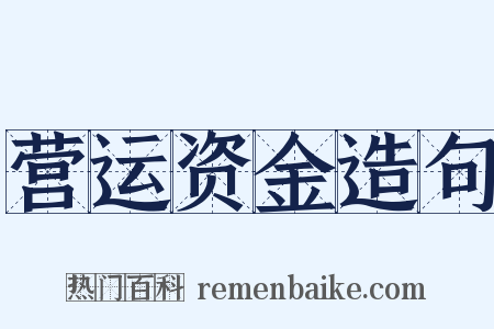 营运资金造句是什么意思的图片